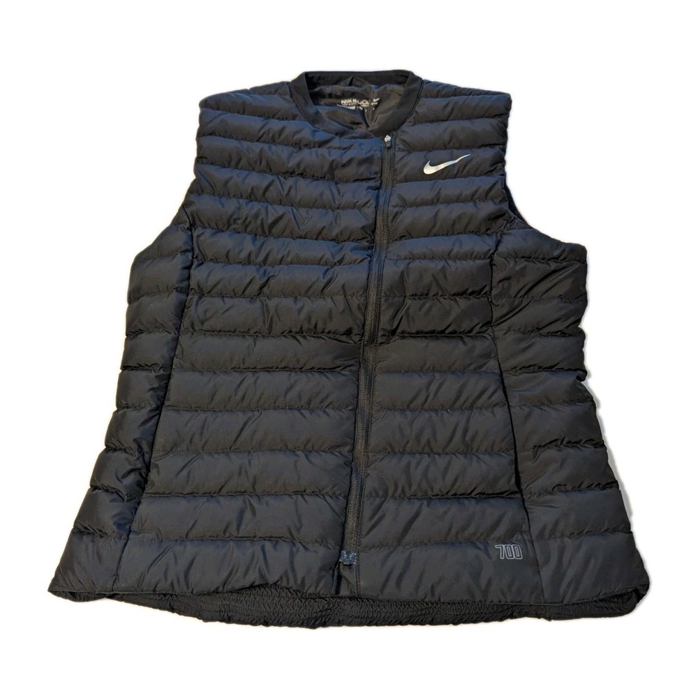 Nike Golf Down Vest Womens M Gray 700‎ Fill Goose Down Puffer Shield Outdoors